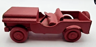 Jeep de madera vintage de 5" hecho a mano de los años 40-50 Foto 1 de 4