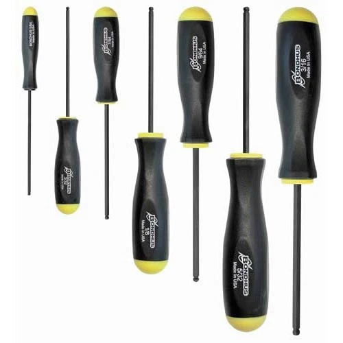 Bondhus BSX7 7 Piece Ball End Hexagon Screwdriver Set 5/64 ? 3/16" AF - Image 1 of 1
