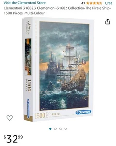 Clementoni 31682 Collection-The Pirate Ship Puzzle-1500 Pieces - Picture 1 of 4