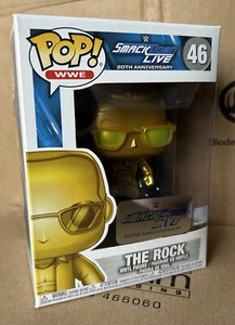 Funko Pop! WWE The Rock #46 Gold Smackdown Live 20th NYCC 2019 Vinyl Figur - Bild 1 von 6