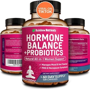 Equilibrio Ormonale + Probiotici per Donna (3450mg) Sollievo Naturale Menopausa, Peso - Foto 1 di 8