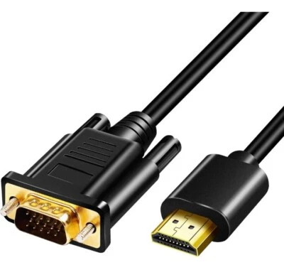 1.8m HDMI to VGA Cable Gold-Plated 1080P HDMI Male to VGA Male Active Video Cord - Image 1 of 4