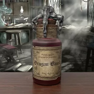 Dragon Blood Magic Potion Glass Bottle Wizardry Witchcraft Magical Fantasy Prop - Foto 1 di 5