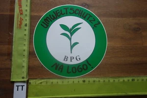 Alter Aufkleber Naturschutz Umweltschutz BPG (TTB) - Bild 1 von 2