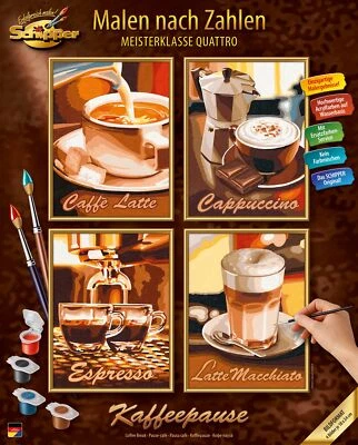 Malen nach Zahlen - Kaffeepause (Quattro) - Meisterklasse Schipper 4 Bilder a 18 - Bild 1 von 4