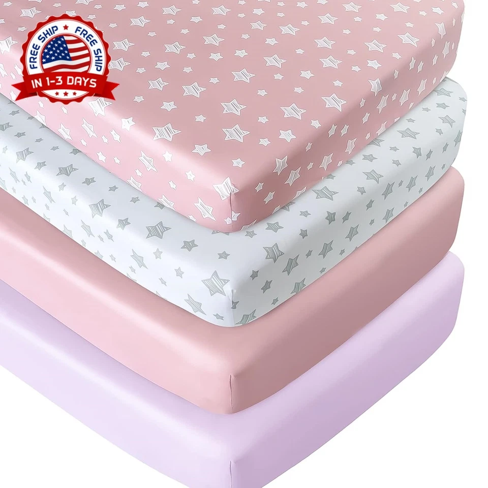 Sabanas para cuna de bebe niña Set de 4 cosas de bebe regalo babyshower suave Foto 1 de 4