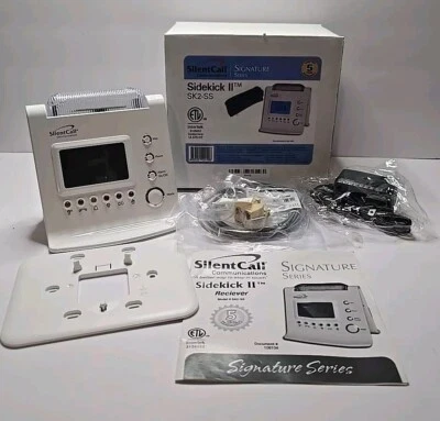 Receptor de comunicações SilentCall Sidekick II SK2-SS luz estroboscópica FUMAÇA DE FOGO - Imagem 1 de 4