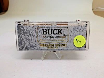 De colección Original (década de 1990) Buck Washita Stone #131 Estuche y papeles originales Nuevo de Lote Antiguo Foto 1 de 2