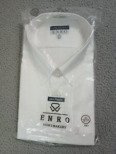 Enro dress shirt mens 20 36/37 BIG ultra pinpoint brand new