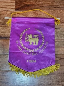 1984 Sri Lanka Indien Basketball Wimpel 8" x 7" - Bild 1 von 4