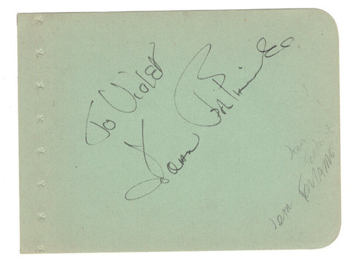 Joan Fontaine Vintage 1940s Signed Album Page / Autographed | eBay