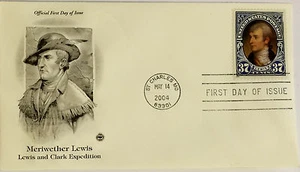 50 USPS PCS Meriwether Lewis 2004 37c sello FDC cubierta 3855 primer día emisión NUEVO - Imagen 1 de 1