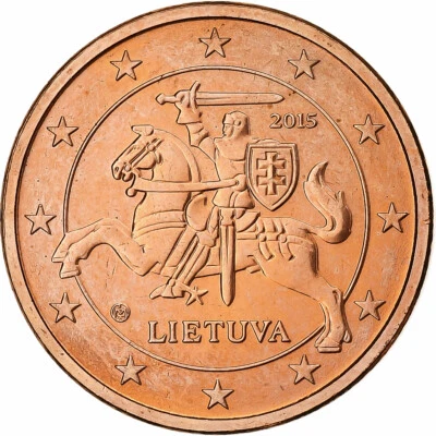 [#1308516] Lithuania, 5 Centimes, 2015, Vilnius, Copper Plated Steel, MS - Image 1 of 2