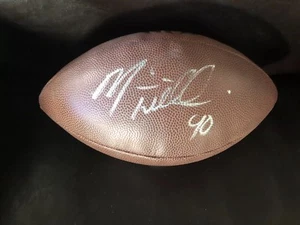 Mario Williams NC State Texans Bills Dolphins Autographed NFL Full Size Football - Picture 1 of 2