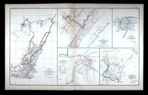 Civil War Map Baker's Creek New Station Big Black Bridge Virginia Averell March - Picture 1 of 6