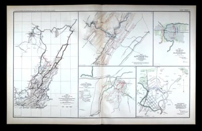 Civil War Map Baker's Creek New Station Big Black Bridge Virginia Averell March - Image 1 of 4