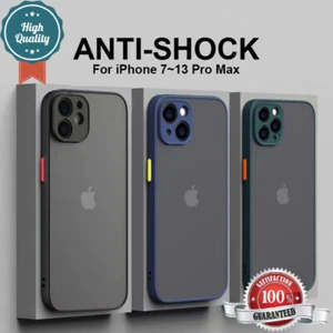 Etui antichoc de Mat Coque arrière Pour iPhone 16 Pro Max 15 Plus 14 13 12 11 XS - Photo 1 sur 18