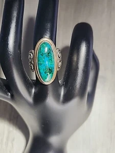 Carolyn Pollack Blue And Green Stone Ring Size 6 - Picture 1 of 3