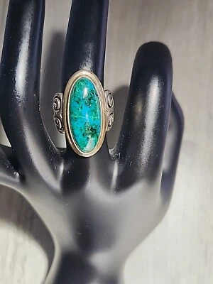 Anillo Carolyn Pollack Piedra Azul Y Verde Talla 6 Foto 1 de 3