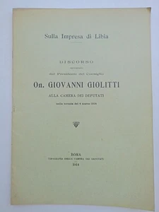 OV2 Giovanni Giolitti Discorso Impresa di Libia 1914 autografo - Foto 1 di 6
