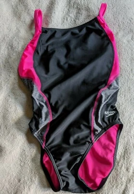 Traje de baño SPEEDO Pro LT de una pieza para mujer 30 negro rosa gris traje de baño Foto 1 de 4