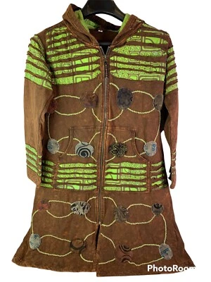 Rising International Full Zip Long Jacket Dress Hoodie Brown Women's Medium - Image 1 of 4