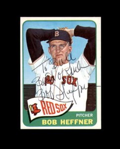 Bob Heffner Hand Signed 1965 Topps Boston Red Sox Autograph