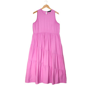DECJUBA Size 10 Lavender Purple Sleeveless Maxi Dress Tiered Skirt
