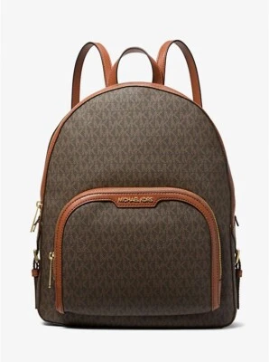 Nueva Mochila Michael Kors Jaycee Grande Logo Marrón con Bolsa para el Polvo incluida Foto 1 de 4
