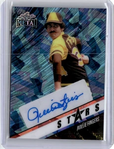 2024 Leaf Collective Metal Rollie Fingers Gold Leaf Stars Crystals Auto 4/10 HOF - Picture 1 of 2