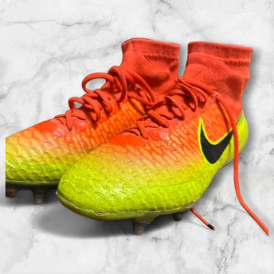 Nike Magista Obra SG Orange/Yellow High-Cut Soccer Cleats US 8.5 - Used - Image 1 of 4