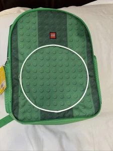LEGO Classic Brick Green 16" Kids Zippered Backpack Reflective Inserts NWT - Picture 1 of 8