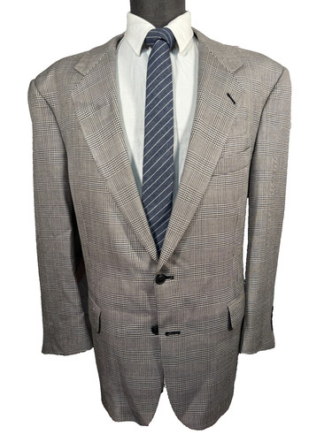 Giacca blazer cappotto sportivo Burberry uomo grigio GLEN PLAID lana vestibilità classica 46R