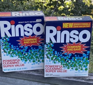 Vintage Rinso Detergent- Retro Laundry Collectable- Bright Graphics- 2 New(Read) - Picture 1 of 7