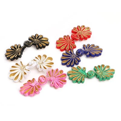 10 Pairs Chinese for Frog Closure Buttons Flower Knot Fastener Sewing Handmade C - Image 1 of 4