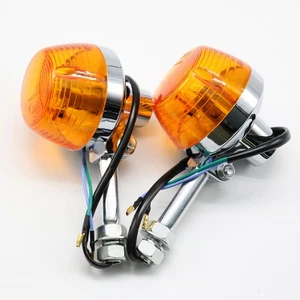 2X Turn Signal Lights For Honda CB100K CB175K CB350K CB360K CB450K CB500K CB550K - Picture 1 of 15