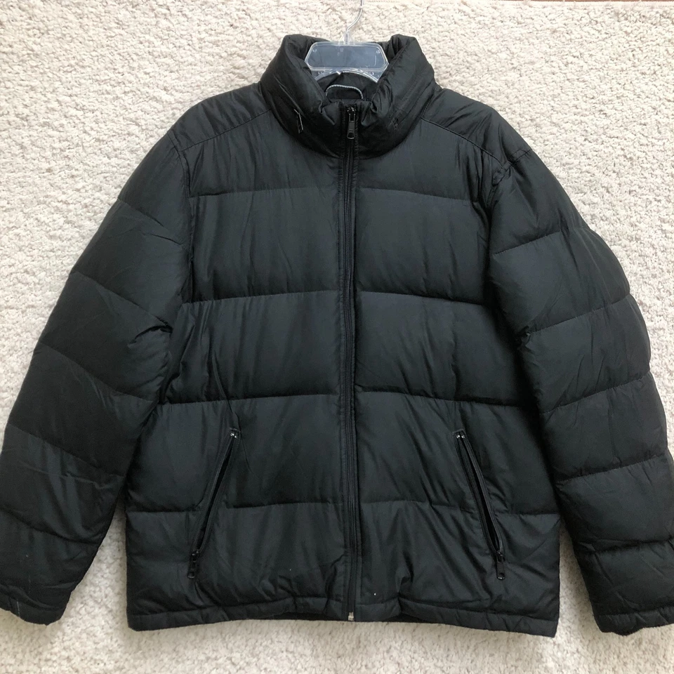 Chaqueta GAP Grande Adulto Negra Más Cálida Cremallera Completa Bolsillo Acolchado Acolchado Abajo Para Hombres L Foto 1 de 4