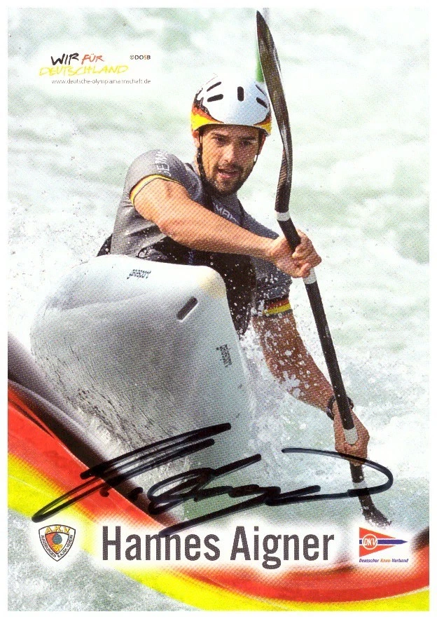 Hannes Aigner Kanusport (3.OS 2010) Autogrammkarte (11.25) - Bild 1 von 1