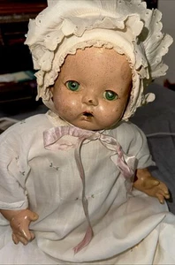1930’s Composition And Cloth Little Buttercup Horsman 18” Baby Doll Chubby - Picture 1 of 15