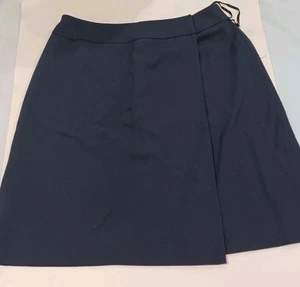 Jones New York mittellanger Karriere Rock dunkelblau Wickeloptik Größe 8 Viskose V.Wolle - Bild 1 von 6