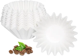 1-2 Cup White Coffee Filters, 100 Count Unbleached Basket Coffee Filter Paper fo - Picture 1 of 12