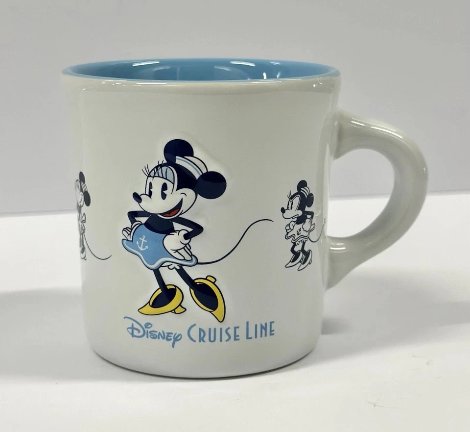 Taza Disney Cruise Minnie Mouse | Taza de té café cerámica azul náutica 9 oz Foto 1 de 4