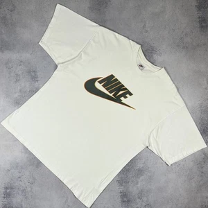 Camiseta de manga corta vintage Nike Big Logo blanca talla XL 90’s hecha en e... - Imagen 1 de 18