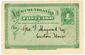 Newfoundland POSTAL CARD-HG:3-PRIVATE PRINTED `ST GEORGE`S CHARITABLE SOCIETY` - - Picture 1 of 2