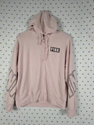 Victorias Secret Pink Full Zip Hoodie Jacket Oversized XS - Image 1 of 4