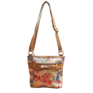 Small TIME AND TRU Floral Crossbody Roomy Purse Spring Summer Vacation Bag NWT - Picture 1 of 8