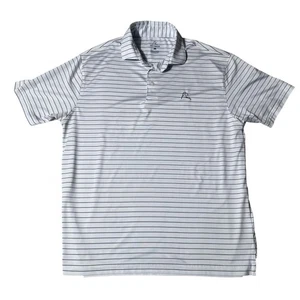 RHOBACK Herren Poloshirt gestreift Performance Golf weiß dunkelblau Gr. M M DEFEKT *RACK - Bild 1 von 9
