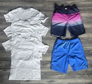 Gap-Old Navy Swim Trunks and White T-Shirts Boys SZ XL/XXL - Picture 1 of 24