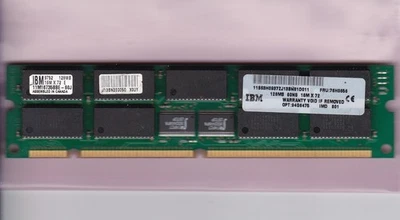 128MB IBM 11M16735BBE-60J 76H0656 DRAM-EDO 60ns ECC Buffered DIMM 168-Pin STICK - Image 1 of 2