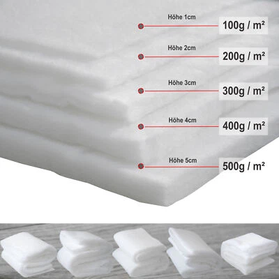 Volumenvlies 300g 160cm Vlieswatte 400g 500g m² Polsterwatte Diolen Polstervlies - Bild 1 von 4